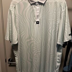 Bad Birdie Green Polo with Subtle Tropical Flair